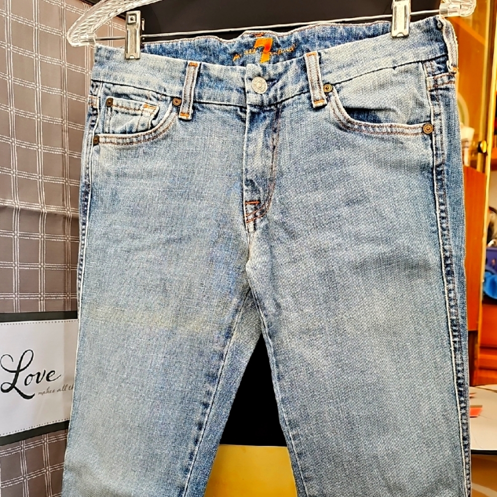 7 For All Mankind Men's Light Blue Jeans